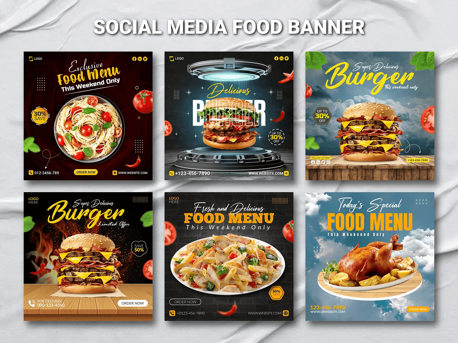 Food Banner Set
